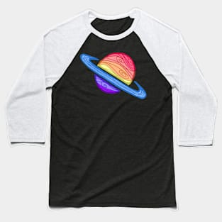LGBTQIA+ Xenogender Pride Flag Planet Baseball T-Shirt